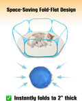Cat Birthing Box - Foldable, Portable Whelping Nesting Box for Pregnant Cats & Dogs with Easy Storage, Indoor/Outdoor Puppy & Kitten House, Pet Birth & Whelping Pool Nursing Essentials Supplies Kit