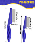 CAPHONT Flea Comb for Cats with Handle, 4 Pcs Flea Brush Tear Stain Comb Grooming Face and Matted Hair Paws Pet Lice Com