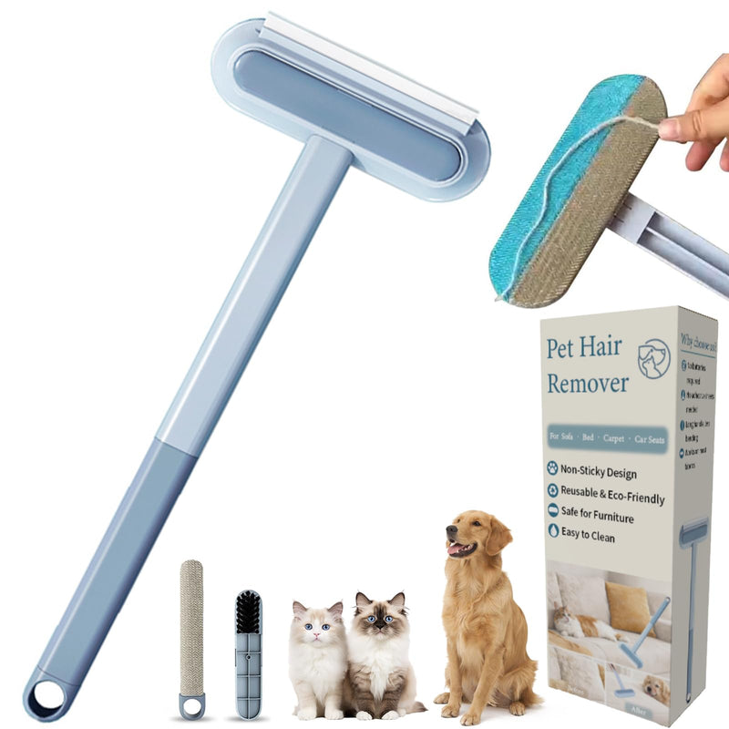 Cat Hair Remover 4-in-1 Multi-Functional Pet Hair Remover Brush,17.7Inch, Reusable Washable Lint Cleaner for Dog and Cat Hair, Gentle on Furniture, Sofas, Pet Beds, Bedding, Carpets, Clothing