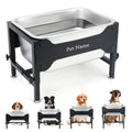 3 Gallons Elevated Large Dog Water Bowl, 4 Height Adjustable Stainless Steel Raised Dog Bowls with Stand, Indoor Outdoor Pet Water Bowl Relief Joint Pressure Pet Dishes for Dogs Easy Clean