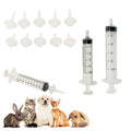 DaoBailar Kitten Nursing Syringe with 10pcs Silicone Nipples for Newborn Puppies, Cat, Dog,Rabbits, Squirrels, Birds,Small Animals(5ml +10ml)