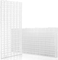 LINLAN 4 Pieces 5.9x11.8in (15X30cm) Aquarium Grid Plastic, Fish Tank Divider, Egg Crate for DIY Filtration and Bottom P