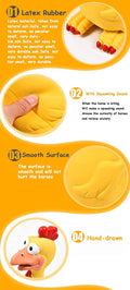 LONG RIVER Horse Toys, Rubber Chicken Squeaky Toys Play Reduce Separation Anxiety Fetch,Horse Play Ball Soccer Ball.for 