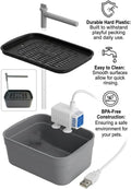 Tonodui Automatic Parakeet Bird Bath with Pump,Adjustable Water Flow & Parrot Shower,USB Powered Bird Fountain Bathtub for Cage,Quiet Circulating Water System for Budgie,Lovebird (S)