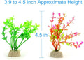 COMSUN 10 Pack Artificial Aquarium Plants, Small Size 4 to 4.5 inch Approximate Height Fish Tank Decorations Home Décor 