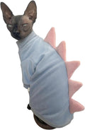 Sky Blue Dinosaur Sphynx Cat Clothes Sweater Hairless Cat Apparel