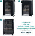 PONY DANCE Pets Product Universal Birdcage Cover Blackout & Breathable Birdcage Cover for Pets' Good Night, Large, Black, 35 L x 25 W x 47 in H