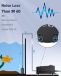 Pawfly Aquarium Air Pump Oxygen Pump for 10-200 Gallon Fish Tanks Buckets Dual Outlet Adjustable Ultra Quiet Aerator Pum
