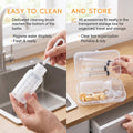 Pet Nursing Kit for Newborn Kittens Puppies & Small Animals, Kitten Bottle Feeding Kit with Silicone Nipples, Syringes, 