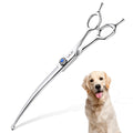 ULG Curved Dog Shears for Grooming, 7 Inch Professional Curved Dog Grooming Scissors for Trimming and Cutting, Japanese Stainless Steel Pet Hair Scissors