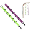 Dog Grooming Loops Extension Strap 2 PCS 6 D-Ring Dogs Grooming Table Arm Extender Straps Groom Restranit Noose Leash Quick Release Loop for Pets Salon (Purple & Green)