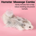 4 Pack Hamster Brush - Small Animal Bath Brush with Lid Soft Cleansing Brush Massage Combs for Hedgehog Guinea Pig Rabbi