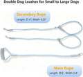 Double Slip Leash for Two Dogs Walking & Training Trangle Free