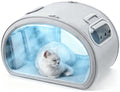Pecute Cooling Cat House, with Cooling Mat for Small Dogs, Indoor Cat Bed with Insulation and 6 ice Packs Cooling for Cat and Dog, Foldable Outdoor Cat House for Hot Summer Days, M, Gray