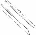 2Pcs set of aquarium water grass tweezers, measuring 18 inches length, with straight and curved ultra long stainless ste