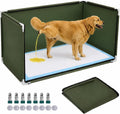 Dog Pee Pad Holder with High Walls,Waterproof Puppy Litter Box,Foldable Indoor Dog Potty,No Spill Pet Toilet for Large D