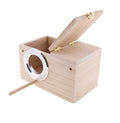 LinaLife 7.7" x4.7" Birds Nest Box Lovebird House Wood Parakeet Budgie Cockatiel Breeding Nest Box Cage Wood House for Finch Lovebirds Cockatiel Budgie Conure Parrot
