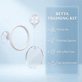 Betta Fish Toys Set - Floating Betta Mirror with Ball & 2 Training Ring Hoop, Interactive Enrichment Toys for Fish Tank 