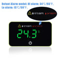 Aquarium Digital Thermometer with LED Touch Screen - Stick-on Fish Tank Thermometer for Betta Tanks, HI/LO Temperature A