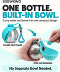 The 2-in-1 Dog Water Bottle & Bowl 2026 New Portable Trave Pet Dispenser Perros Silicone Water Ball Spill Proof Container Design on Walks Walking Hiking Insulat