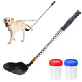 Telescopic Urine Collector for Dogs & Cats Adjustable Reusable Pee Stick with 2 Leak-Proof Collection Cups, Portable Pet Urine Sample Catcher for Veterinary Exams & Home Testing