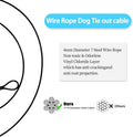Training Tie Down, 4/6ft Short Tether Cable for Dogs - Short Anti-Chew Puppy Lead for Teething, Potty Training, and Indo