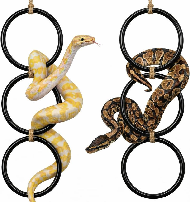 2PCS Snake Climbing Rings for Ball Python - Enrichment Toys for Corn Snake