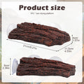 Turtle Basking Platform, Resin Bark‑Textured Turtle Dock with 3 Suction