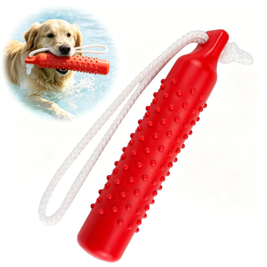 Horolas Dog Float Toy, Retriever Training Dummy, Floating Dog Toys for Water Fetch, Lightweight for Float on The Water Pool Fetch Rope, Interactive Pool Toy for Small to Large Dogs