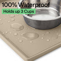 GORILLA GRIP Waterproof Dog Food Mat, Pet Feeding Placemat, 12x8