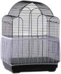 Bird Cage Seed Catcher Seeds Guard Parrot Nylon Mesh Net Cover Stretchy Shell Skirt Traps Cage Basket Soft Airy