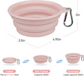 2-Pack Portable Dog Water Bowl for Travel,12OZ Food-Grade Silicone Collapsible Pet Feeding Bowl with Detachable Hook BPA Free, Leak-Proof for Small Medium Dog Cat Hiking Camping Walking and Car Rides
