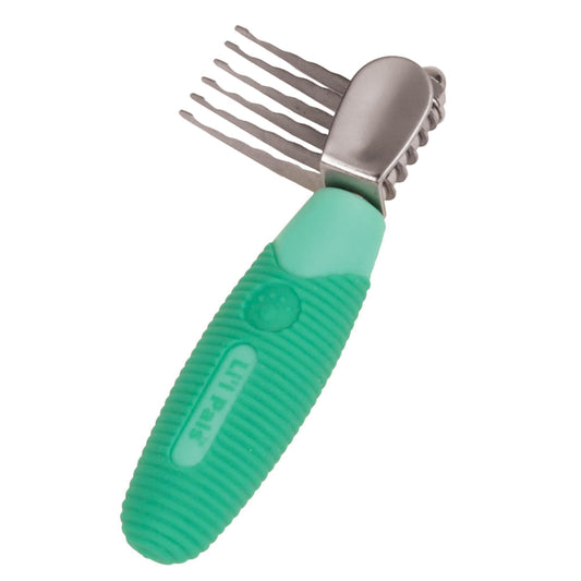Coastal Pet Li'l Pals Stainless Steel De-Matting Comb - Easy-Grip Handle for Pet Grooming Small Dogs