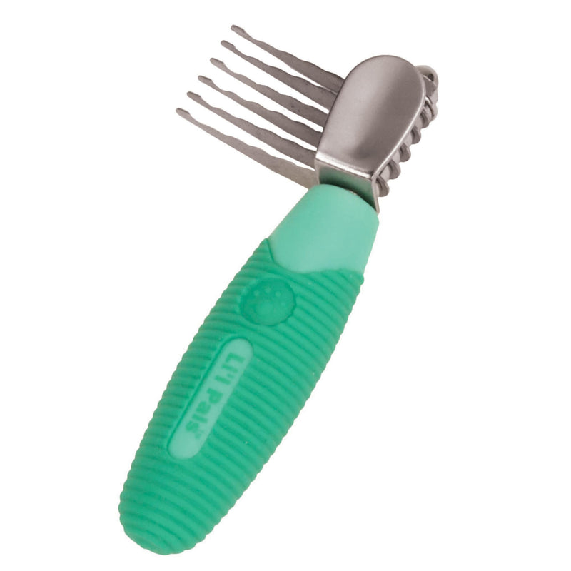 Coastal Pet Li'l Pals Stainless Steel De-Matting Comb - Easy-Grip Handle for Pet Grooming Small Dogs
