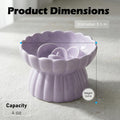 Ceramic Cat Slow Feeder, Raised Slow Feeder Cat Bowl, Anti Vomiting and Whisker Friendly Kitty Dish, Elevated Puppy Kitt