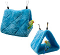 Yinprwi 2 Pack Warm Bird Nest House Shed Hut Parrot Sleeping Bed Hanging Hammock Snuggle Cave Birds Hut Hideaway Tent for Pet Parrot Macaw Budgies Cockatiels Cockatoo Lovebird Size S (Blue&Grey)