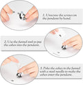 constantlife Cat Moon Urn Necklace for Women Pet Cremation Jewelry for Ashes Stainless Steel Pendant Funeral Keepsake Lo