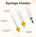 Pet Nursing Bottle, Pet Feeding Nipple, Nursing Bottle Kits for Feed Puppy & Kitten milk, with 1 * Pet Feeding Bottle, 4 * Pet Feeding Nipple, Fit for Kittens, Puppies, Rabbits, Squirrels, Hamster