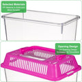 HANABASS Portable Fish Tank Handheld Aquarium with Handle Transparent Plastic Mini Fish Box for Turtle Hamster Pet Breed
