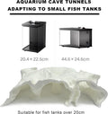 LIYAOLI Aquarium Ornaments Cave Tunnel with Viewing Ports | Fish Tank Decoration Hideout for Pleco, Shrimp & Corydoras |