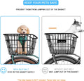 MATTISAM Dog Seat Belt for Bike Basket, Retractable Bicycle Dog Seatbelt, Elastic Pet Safety Leash Harness for Cat, Dog Leash Extension Attachment Shock Absorbing Lead Extension Absorber (Black)