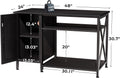 Herture 120 Gallon Reptile Tank Stand, 4x2x2 Reptile Enclosure Stand, with Storage Cabinet and Power Outlet, for Bearded
