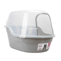 Petphabet Jumbo Hooded Cat Litter Box, Extra Large Gray