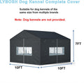 Outdoor Dog Kennel Cover, 10'Dx10'Wx7'H,Full Coverage