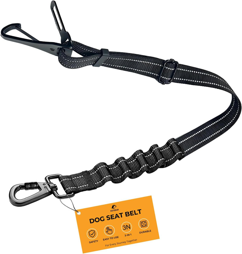 Dog Seat Belt for Car, 3-in-1 Adjustable Dog Seatbelt