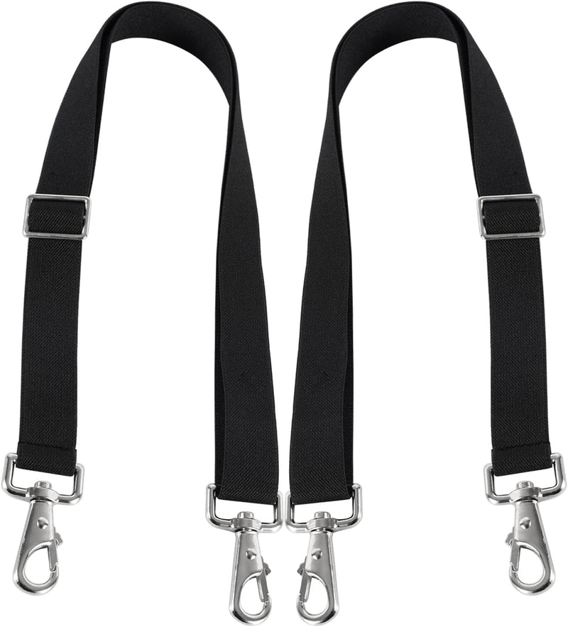 Horse Blanket Sheet Leg Straps, Replacement Stretchy Belly Strap with Double Swivel Snaps, Adjustable Length from 24 to 