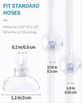 Pawfly Aquarium Suction Cup Clips for Standard 3/16" ID Airline Tubing Clear Air Hose Holder Clamp Accessories for Fish 