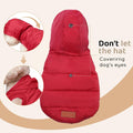 Vecomfy Fleece Lining Extra Warm Dog Hoodie in Winter for Small Dogs Jacket Puppy Coats with Hooded,Red M
