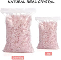 gemshan 2lb Rose Quartz Chips Natural Crushed Crystal Chip Bulk 7mm-9mm Irregular Healing Crystal Stone for Aquarium Vas