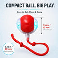 Rcxnm Interactive Cat Ball Toy with String, Interactive Cat Toys Ball Fast Rolling，Red, Bouncing Teaser Wand